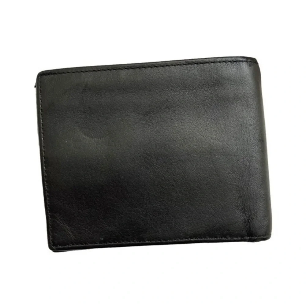 Tumi black leather mens wallet